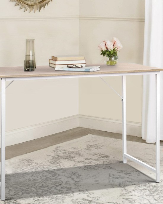 Minimalist Metal Desk – White