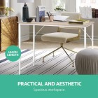 Minimalist Metal Desk – White Minimalist Metal Desk – White