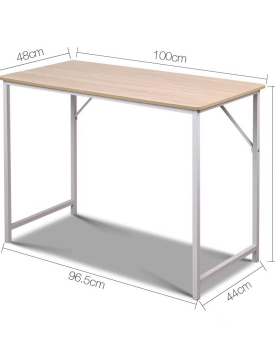 Minimalist Metal Desk – White