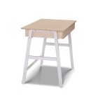 Metal Desk with Drawer – White with Oak Top Metal Desk with Drawer – White with Oak Top