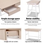Metal Desk with Drawer – White with Oak Top Metal Desk with Drawer – White with Oak Top