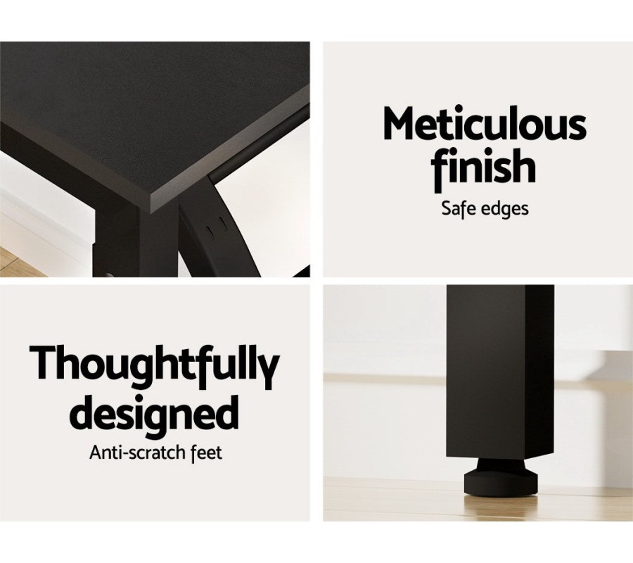 Computer Desk Laptop Table Bookshelf Desk Storage Rack Office Study Black Computer Desk Laptop Table Bookshelf Desk Storage Rack Office Study Black