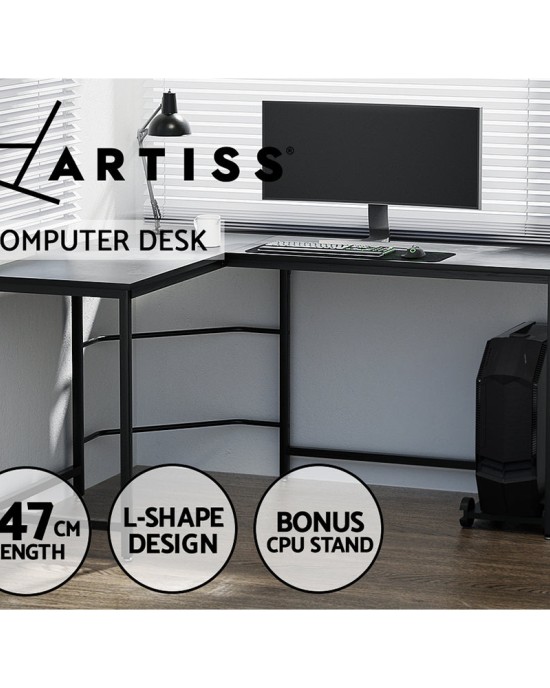 Corner Computer Desk L-Shaped Student Home Office Study Table Workstation