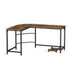 Corner Computer Desk L-Shaped Student Home Office Study Table Brown Corner Computer Desk L-Shaped Student Home Office Study Table Brown