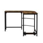 Corner Computer Desk L-Shaped Student Home Office Study Table Brown Corner Computer Desk L-Shaped Student Home Office Study Table Brown