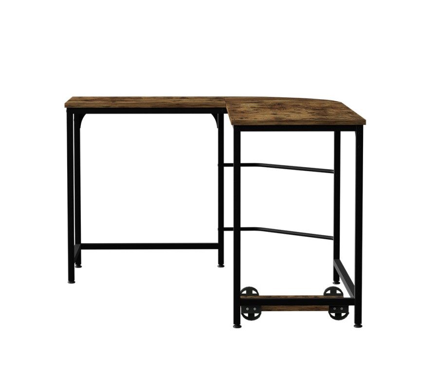 Corner Computer Desk L-Shaped Student Home Office Study Table Brown Corner Computer Desk L-Shaped Student Home Office Study Table Brown
