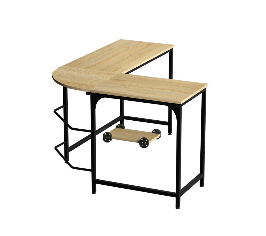 Corner Computer Desk L-Shaped Student Home Office Study Table Oak Corner Computer Desk L-Shaped Student Home Office Study Table Oak