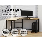 Corner Computer Desk L-Shaped Student Home Office Study Table Oak Corner Computer Desk L-Shaped Student Home Office Study Table Oak
