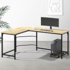 Corner Computer Desk L-Shaped Student Home Office Study Table Oak Corner Computer Desk L-Shaped Student Home Office Study Table Oak