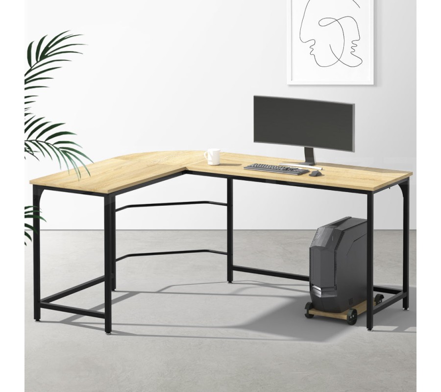Corner Computer Desk L-Shaped Student Home Office Study Table Oak Corner Computer Desk L-Shaped Student Home Office Study Table Oak