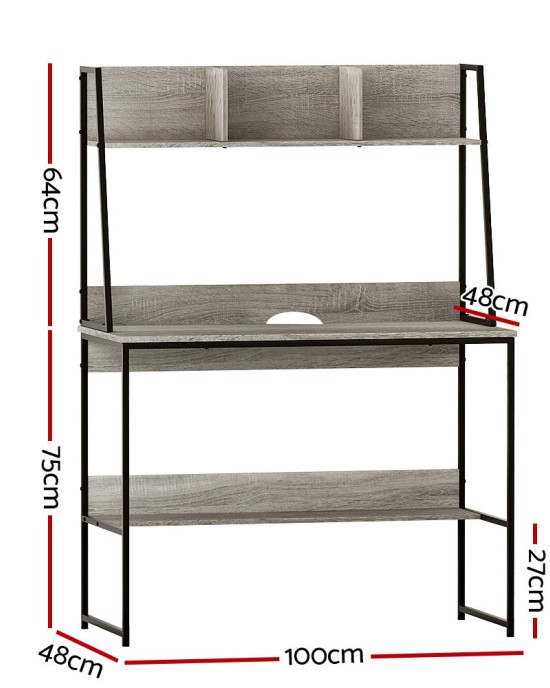 Computer Desk Office Desks Study Table Workstation Bookshelf Storage