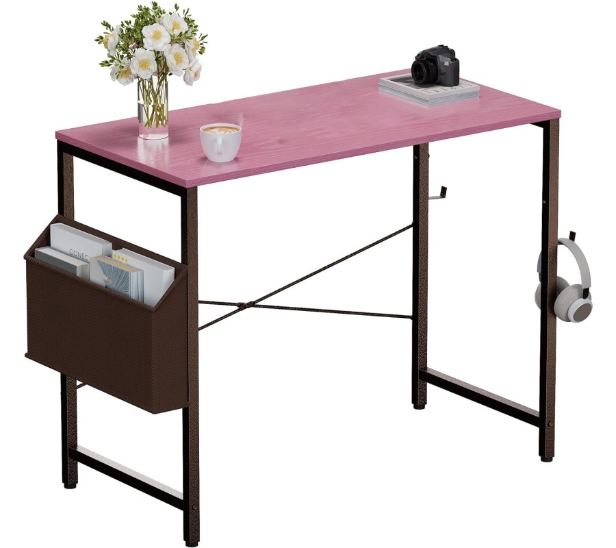 Home Office Work Small Study Desk Table Pink Home Office Work Small Study Desk Table Pink