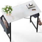 Home Office Work Desk with Headphone Hook, Small Office Desk Study Writing Table Home Office Work Desk with Headphone Hook, Small Office Desk Study Writing Table