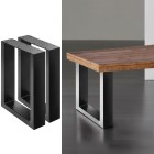 2x Coffee Dining Table Legs Steel Industrial Vintage Bench Metal Box Shape 400MM 2x Coffee Dining Table Legs Steel Industrial Vintage Bench Metal Box Shape 400MM
