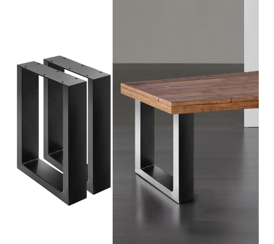 2x Coffee Dining Table Legs Steel Industrial Vintage Bench Metal Box Shape 400MM 2x Coffee Dining Table Legs Steel Industrial Vintage Bench Metal Box Shape 400MM