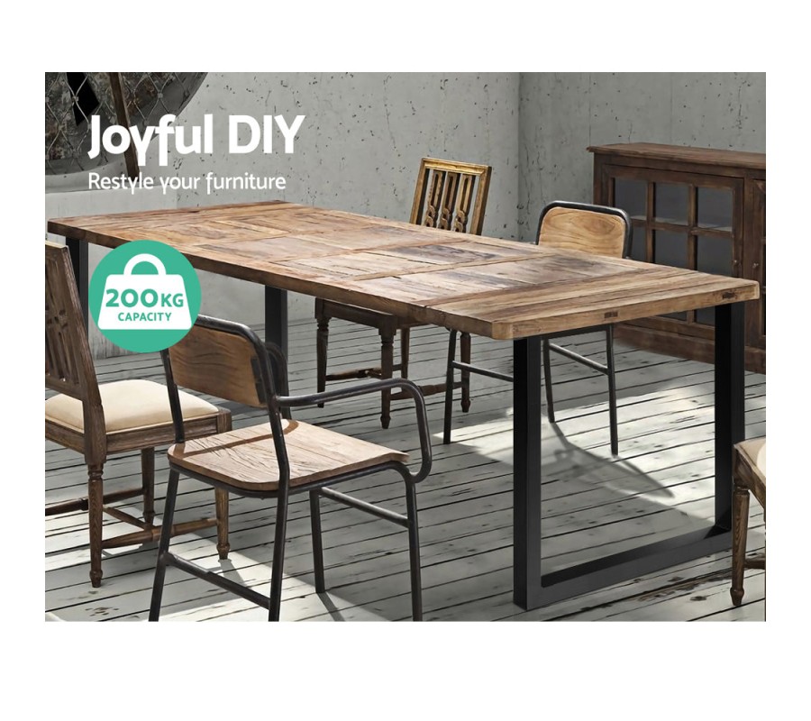 2x Coffee Dining Table Legs Steel Industrial Vintage Bench Metal Box Shape 710MM 2x Coffee Dining Table Legs Steel Industrial Vintage Bench Metal Box Shape 710MM