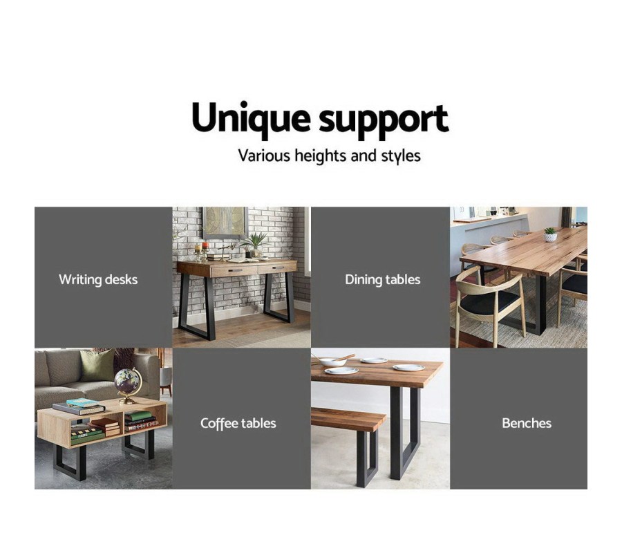 2x Coffee Dining Table Legs Steel Industrial Vintage Bench Metal Box Shape 710MM 2x Coffee Dining Table Legs Steel Industrial Vintage Bench Metal Box Shape 710MM