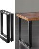 2x Coffee Dining Table Legs Steel Industrial Vintage Bench Metal Box Shape 710MM