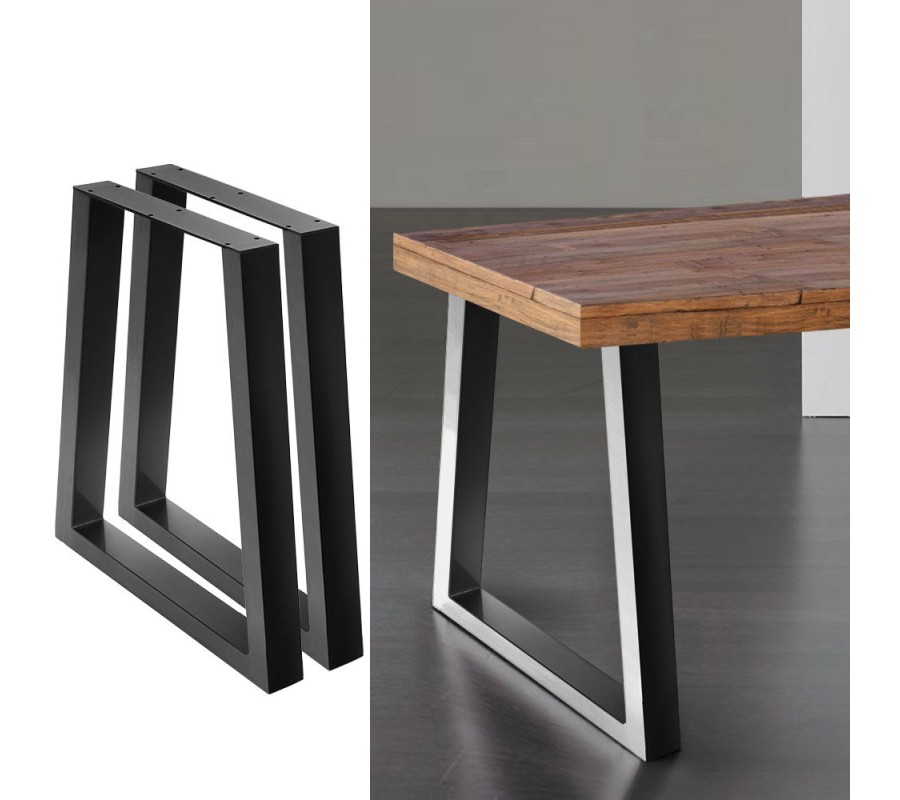 2x Coffee Dining Table Legs Steel Industrial Vintage Bench Metal Trapezoid 710MM 2x Coffee Dining Table Legs Steel Industrial Vintage Bench Metal Trapezoid 710MM