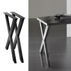 2x Metal Legs Coffee Dining Table Steel Industrial Vintage Bench X Shape 710MM 2x Metal Legs Coffee Dining Table Steel Industrial Vintage Bench X Shape 710MM