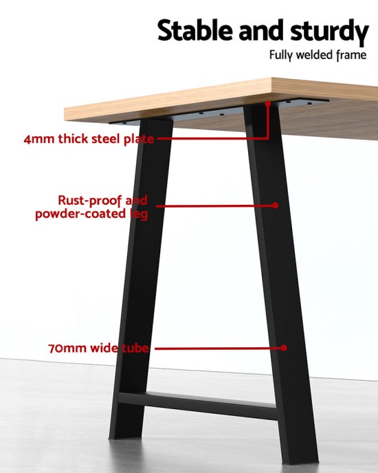 Mefunb  Set of 2 Table Legs Coffee Dining Table Legs DIY Metal Leg 72X50cm