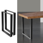 Mefunb 2x Coffee Dining Steel Table Legs 71x50CM Industrial Vintage Bench Metal Box Mefunb 2x Coffee Dining Steel Table Legs 71x50CM Industrial Vintage Bench Metal Box