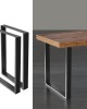 Mefunb 2x Coffee Dining Steel Table Legs 71x50CM Industrial Vintage Bench Metal Box