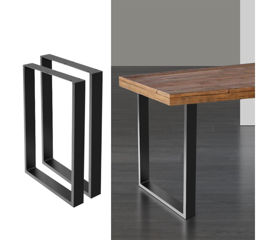 Mefunb 2x Coffee Dining Steel Table Legs 71x50CM Industrial Vintage Bench Metal Box Mefunb 2x Coffee Dining Steel Table Legs 71x50CM Industrial Vintage Bench Metal Box