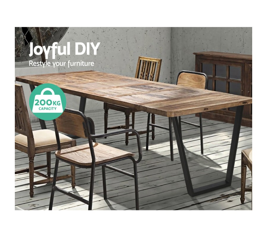 Mefunb 2x Coffee Dining Table Legs 71×65/40CM Industrial Vintage Bench Metal Trapezoid Mefunb 2x Coffee Dining Table Legs 71×65/40CM Industrial Vintage Bench Metal Trapezoid