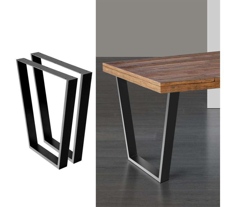Mefunb 2x Coffee Dining Table Legs 71×65/40CM Industrial Vintage Bench Metal Trapezoid Mefunb 2x Coffee Dining Table Legs 71×65/40CM Industrial Vintage Bench Metal Trapezoid