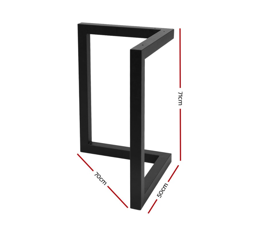 Mefunb 2x Coffee Dining Table Legs Steel Industrial Vintage Bench Metal 71CM Mefunb 2x Coffee Dining Table Legs Steel Industrial Vintage Bench Metal 71CM