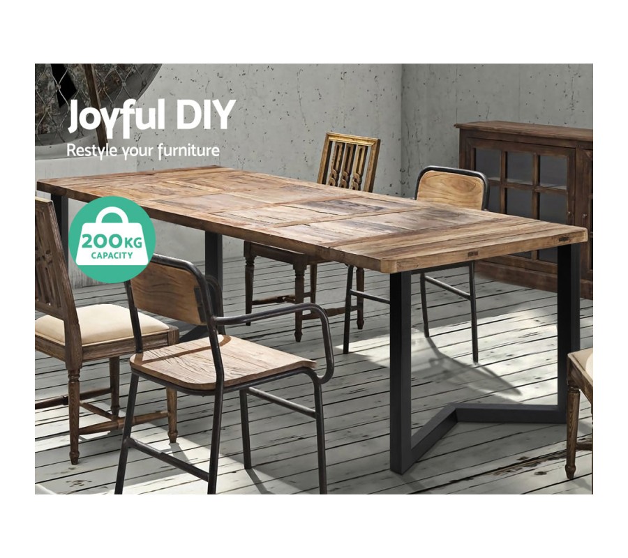 Mefunb 2x Coffee Dining Table Legs Steel Industrial Vintage Bench Metal 71CM Mefunb 2x Coffee Dining Table Legs Steel Industrial Vintage Bench Metal 71CM