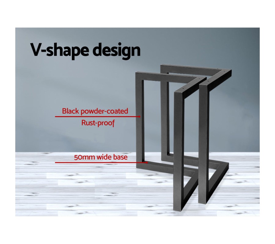 Mefunb 2x Coffee Dining Table Legs Steel Industrial Vintage Bench Metal 71CM Mefunb 2x Coffee Dining Table Legs Steel Industrial Vintage Bench Metal 71CM
