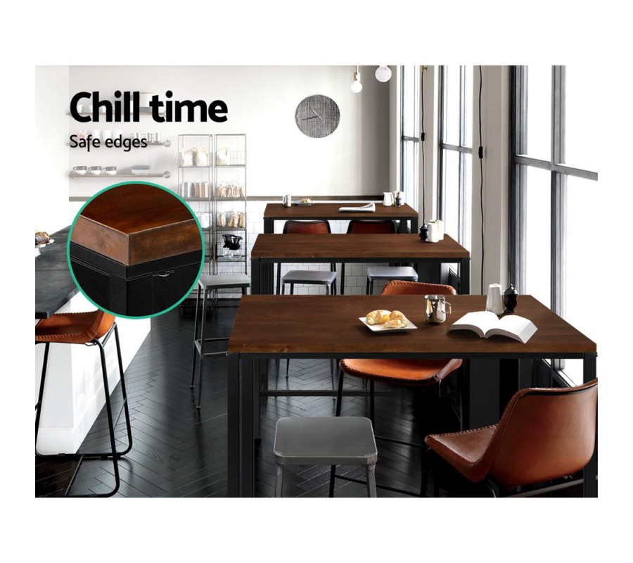 Mefunb Alex Bar Table – Dark Brown and Black Mefunb Alex Bar Table – Dark Brown and Black