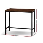 Mefunb Alex Bar Table – Dark Brown and Black Mefunb Alex Bar Table – Dark Brown and Black