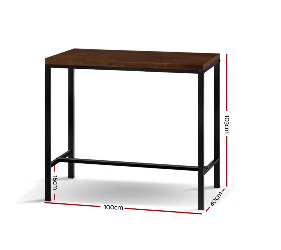 Mefunb Alex Bar Table – Dark Brown and Black Mefunb Alex Bar Table – Dark Brown and Black