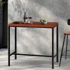 Mefunb Alex Bar Table – Walnut and Black Mefunb Alex Bar Table – Walnut and Black