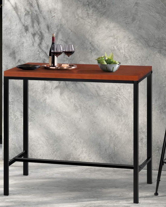 Mefunb Alex Bar Table – Walnut and Black