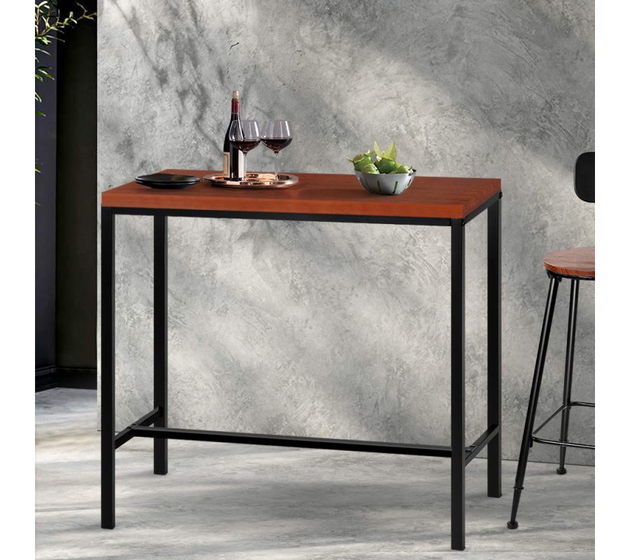 Mefunb Alex Bar Table – Walnut and Black Mefunb Alex Bar Table – Walnut and Black