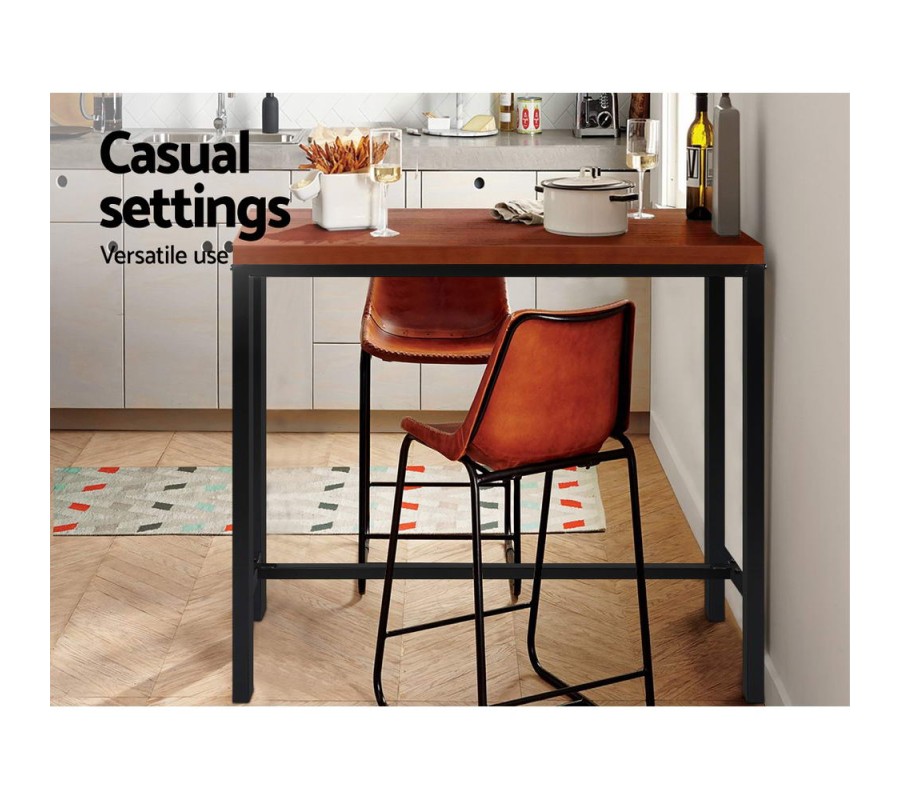 Mefunb Alex Bar Table – Walnut and Black Mefunb Alex Bar Table – Walnut and Black
