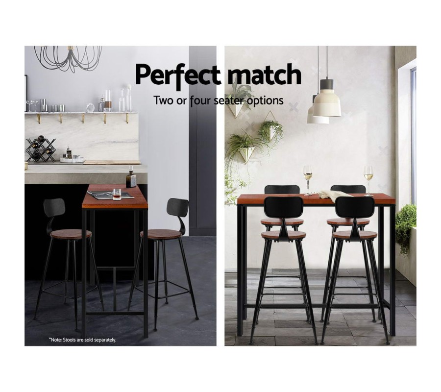 Mefunb Alex Bar Table – Walnut and Black Mefunb Alex Bar Table – Walnut and Black