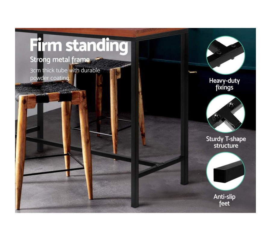 Mefunb Alex Bar Table – Walnut and Black Mefunb Alex Bar Table – Walnut and Black