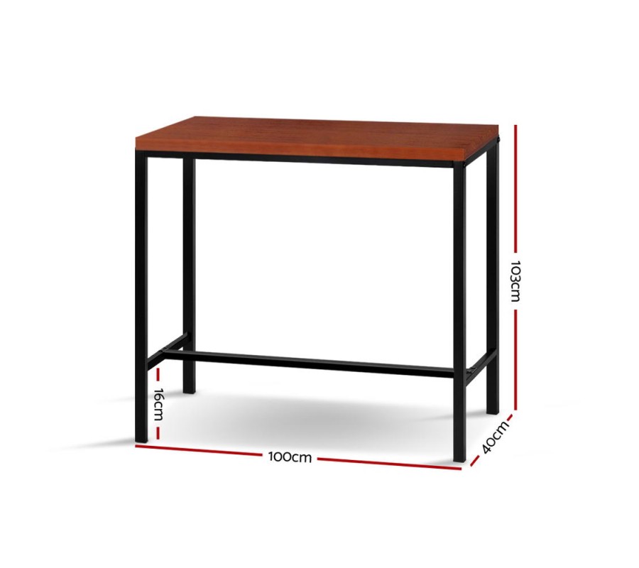 Mefunb Alex Bar Table – Walnut and Black Mefunb Alex Bar Table – Walnut and Black