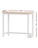 Mefunb Bar Table Ari Dining Desk High Solid Wood Kitchen Shelf Wooden White Cafe