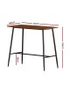 Mefunb Bar Table Industrial Dining Desk High Wood Kitchen Shelf Wooden Cafe Pub