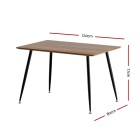 Mefunb Dining Table 4 Seater Kitchen Cafe Wooden Table Rectangular 120CM Mefunb Dining Table 4 Seater Kitchen Cafe Wooden Table Rectangular 120CM