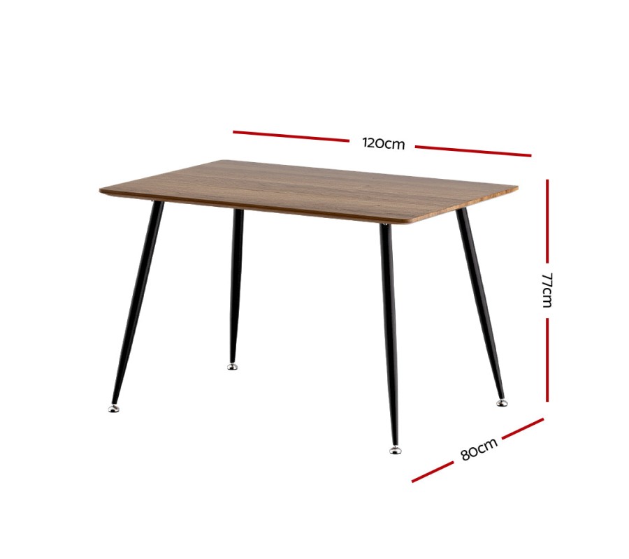 Mefunb Dining Table 4 Seater Kitchen Cafe Wooden Table Rectangular 120CM Mefunb Dining Table 4 Seater Kitchen Cafe Wooden Table Rectangular 120CM