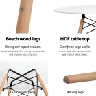 Mefunb Dining Table 4 Seater Round Replica DSW Eiffel Kitchen Timber White Mefunb Dining Table 4 Seater Round Replica DSW Eiffel Kitchen Timber White