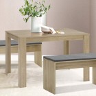 Mefunb Dining Table 4 Seater Wooden Kitchen Tables Oak 120cm Cafe Restaurant Mefunb Dining Table 4 Seater Wooden Kitchen Tables Oak 120cm Cafe Restaurant