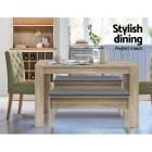 Mefunb Dining Table 4 Seater Wooden Kitchen Tables Oak 120cm Cafe Restaurant Mefunb Dining Table 4 Seater Wooden Kitchen Tables Oak 120cm Cafe Restaurant